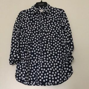 J. Crew Cotton Polka Dot buttons down shirt